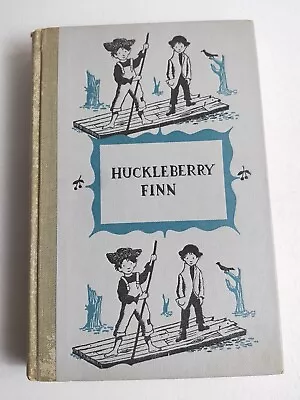 Adventures Of Huckleberry Finn Mark Twain Junior Deluxe Ed. Vintage 1954 HC Book • $9.99