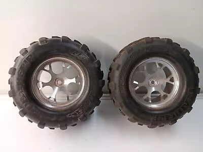 Vintage Aluminum Wheels With Hotbodies Death Grip Tires 2pcs Only  Hpi Traxxas  • $15