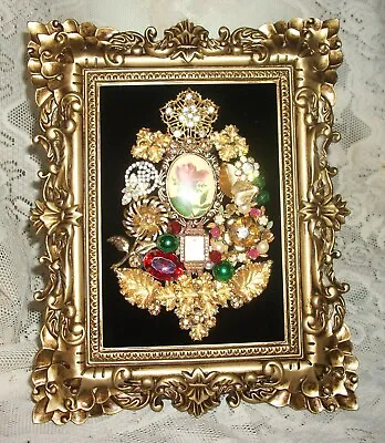 Vintage Jewelry Art Framed Christmas Tree  ***FREE SHIPPING*** 413 • $55