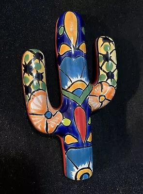 Talavera Cactus Mexico Mexican Art Pottery Wall Hanging Southwest Patio Decor • $21