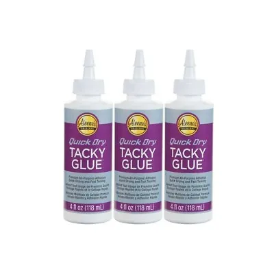 NEW Aleene's Quick Dry Tacky Glue 3 X 4 Fl.oz (40642) • £15