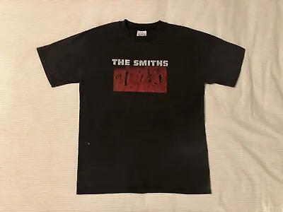 Vintage 90s The Smiths Morrissey Band T-shirt Distressed Black Size Medium • $89