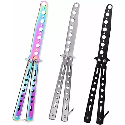 Rainbow Butterfly Toy Knife Metal Folding Practice Trainer Training Tool • $9.39