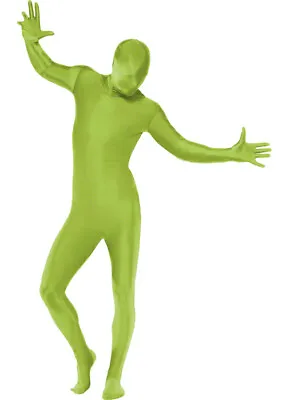 Mens Green Bodysuit Full Lycra Adult Fancy Dress Costume Second Skin • £33.99