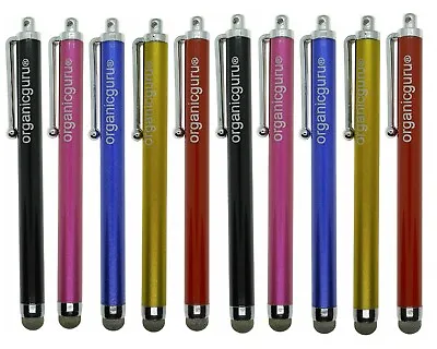 10 OrganicGuru® SMOOTH Micro Fibre Tip Universal STYLUS PENs Iphone Ipad Samsung • £7.99