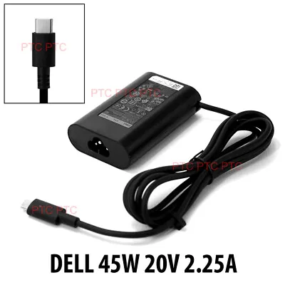Genuine 45W USB Type-C Power Adapter Charger Dell XPS 13 7390 9365 2in1 / 9300 • $58