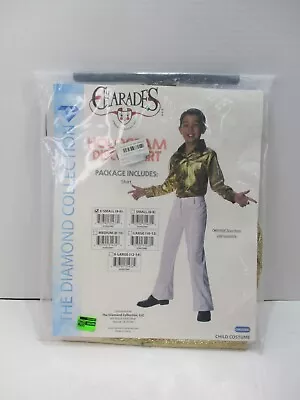 Disco Shirt Costume Boys 4-6 Gold Hologram Halloween Charades 70s 80s New • $19.99