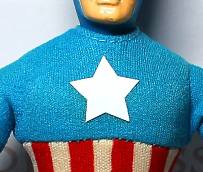 Mego Vintage Captain America UNCUT Star Sticker For 8  Action Figure Repro Decal • $5.99