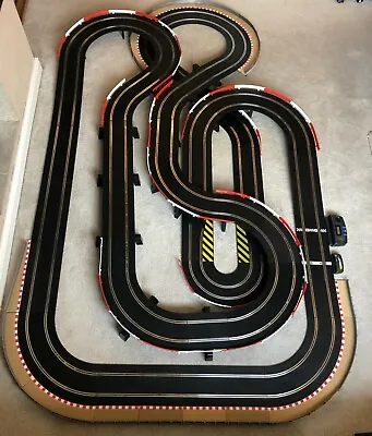 £280 • Buy Scalextric Sport Layout With Long Flyover / Hairpin / Lap Counter & 2 Cars 