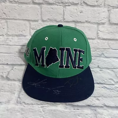 Maine Mariners Autographed Signed Hat Green Blue Echl Bimmridder Hockey Snapback • $48.40