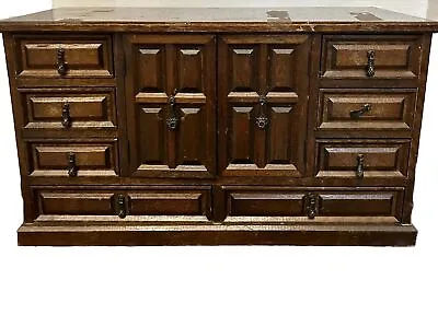 Mele Wooden Jewelry Box Chest Large 11 Drawers Men's Trunk Japan Solid Wood Case • $45