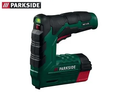 Parkside 4V Cordless 2in1 Stapler Nailer Gun Build-In Rechargeable Battery NEW • £32