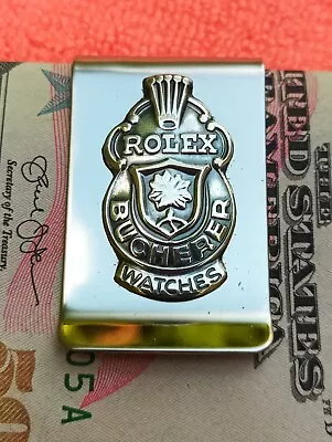 Antique Hand Crafted Sterling Silver Plated ROLEX Bucherer Watches Money Clip... • $85