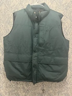 Vintage REI Co-op Men’s XL Down Fill Puffer Vest Green Full Zip Pockets • $25