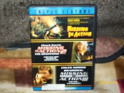 Missing In Action 1-3 (triple Feature) Starring Chuck Norris On Dvd • $6.79