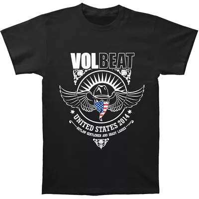 Men's Volbeat USA Skullwings Crest T-shirt Small Black • $23.09