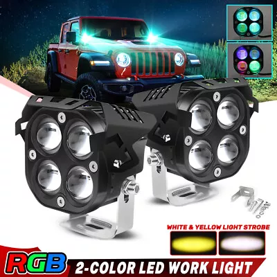 3inch LED Work Light Flood Spot Yellow White Driving Offroad Truck SUV Fog Lamp • $12.37