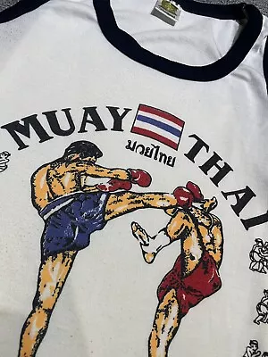 Muay Thai Kick Boxing Tank Top White Size Small • $14.99