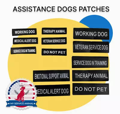 Replacment Patches For Dog Vest &Harness: Do Not Pet Service Dog ESA Etc • $8