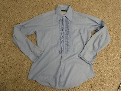 Prince Rinaldi Men's Size Large Blue  French Cuff Long Sleeve Button Down. • $14.50