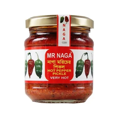 Mr Naga (3 For £11.60) Very Hot Pepper Pickle - Naga Chilli Pepper Pickle 190g • £11.60