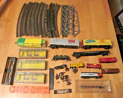 Lot Of Model Train Parts Engine N Scale AMTRAK Tyco Tracks Trains Track Old READ • $99.99