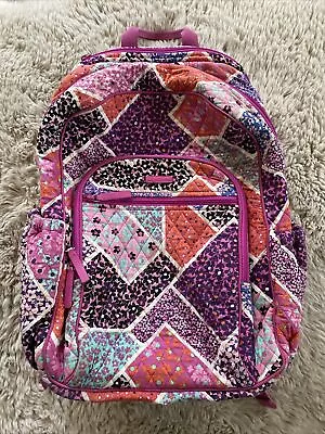 Vera Bradley Modern Medley Iconic Campus Backpack - Pink Purple Teal • $26.99