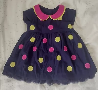 Marks And Spencer Baby Girl Autograph Polka Dot Party Dress Size Up To 3 Months • £4