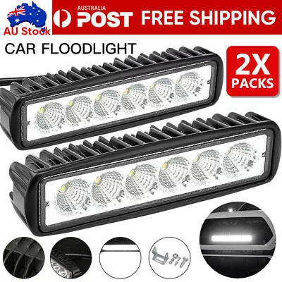 Pair 6Inch Led Work Light Bar Flood Reverse Fog Lights 4WD AU • $15.69