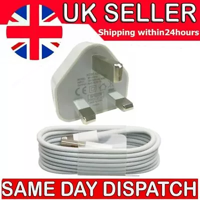 £7.49 • Buy 100% Genuine CE Charger Plug & Data Cable For Apple IPhone 5 6 7 8 X XR 11 12 SE