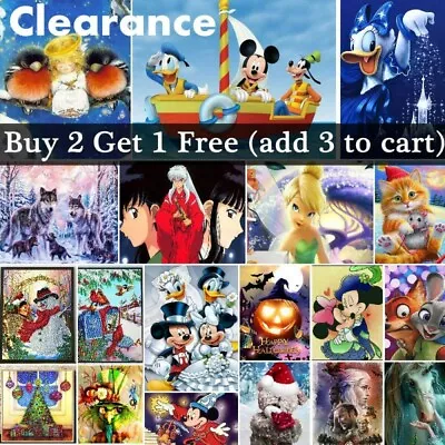 $2.99 • Buy 5D DIY Full Drill Diamond Painting Embroidery Cross Stitch Home Art Decor Gifts