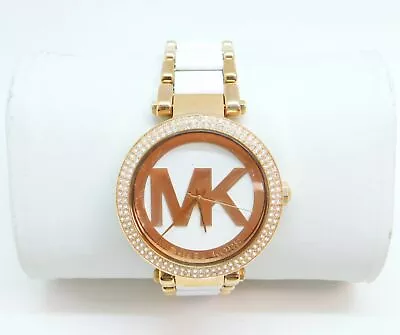 Michael Kors Rose Gold Tone & White MK-6365 Watch 93.1g • $19.99