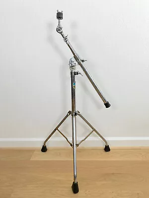 LUDWIG 1411 Boom Cymbal Stand Holder 70s 80s Vtg Telescoping Tube Leg Blue Olive • $120