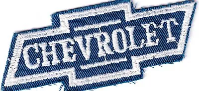 Vintage Classic Chevrolet Bowtie Embroidery Patch White & Blue Chevy 1.5  X 4  • $9.75