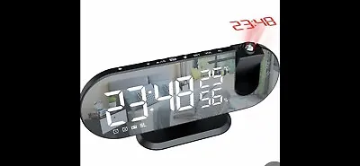 LED Smart Digital Dual Alarm Clock Projector LCD Display Time Snooze Dimmer UK • £12