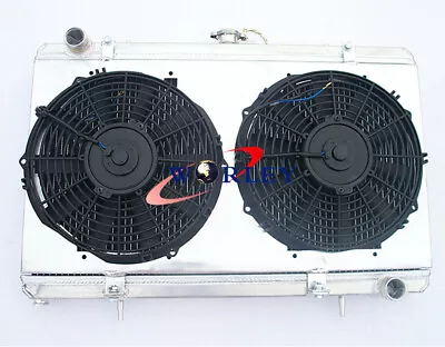 52mm Aluminum Radiator +shroud+fan For Nissan Silvia S13 240SX SR20DET 1989-1994 • $228