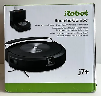 $750 • Buy IRobot Roomba Combo J7+ Self-Emptying Robot Vacuum & Mop + Clean Base *Read*