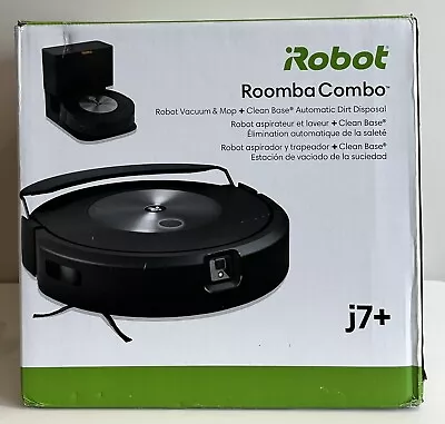 $750 • Buy IRobot Roomba Combo J7+ Self-Emptying Robot Vacuum & Mop + Clean Base *Read*