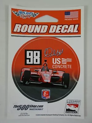 #98 Marco Andretti US Concrete 2019 Indy 500 Throwback Collector 3  Round Decal • $6.99