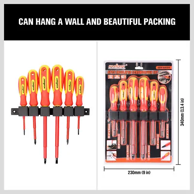 6pc 1000V Insulated Screwdriver Set Magnetic Tips Electrician Slotted Phillips • $13.99