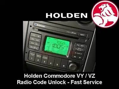 Holden Commodore VY VZ Blaupunkt CD Player Pin Code Service • $6.99