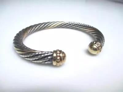 Alwand Vahan Av Sterling Silver / 14k Cable Twist Cuff Bracelet • $135