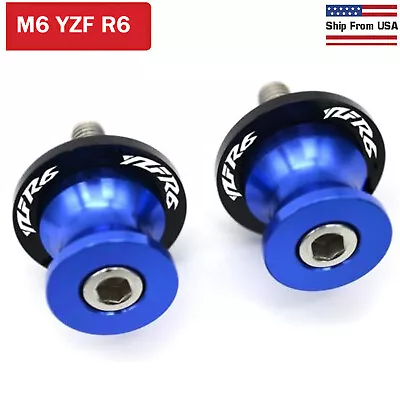 M6 Motorcycle Swingarm Spools Slider Stand Screws For Yamaha YZF R6 Blue • $9.98