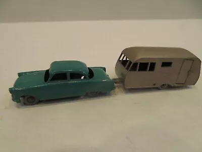 Vintage Matchbox Lot #33 Ford Zodiac & #23 Bluebird Dauphine Camper GRAY WHEELS • $17.50