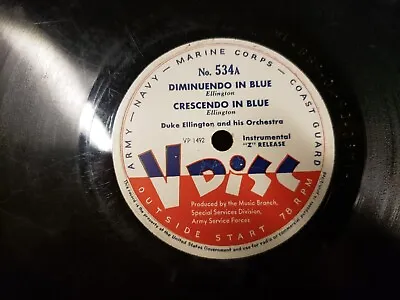 78 RPM V-Disc 534 Duke Ellington Count Basie Jimmy Rushing • $39.99