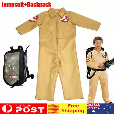 Ghostbusters Kids Cosplay Costume Jumpsuit Outfits Backpack Xmas Costume AU Gift • $28.49