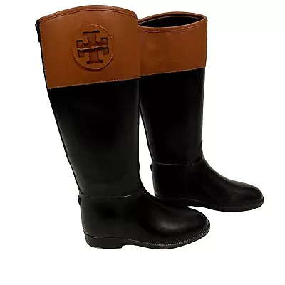 Tory Burch Diana Rain Equestrian Boots Size 6 • $100