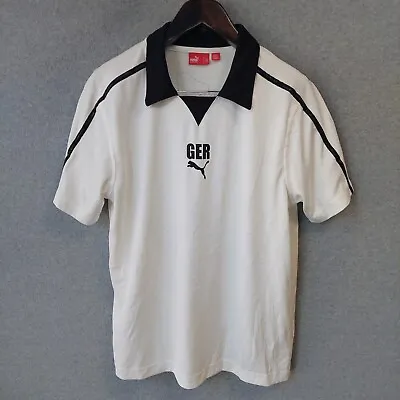 $16.95 • Buy Puma Men's US Size L Golf Sport White Black Lightweight Polo Shirt