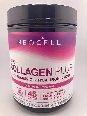 Neocell Super Collagen Powder Collagen Plus Vitamin C & Hyaluronic Acid 20.6 Oz • $23