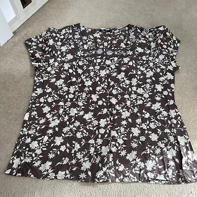 Dash Womens Brown Floral Blouse Size 18 • £0.99